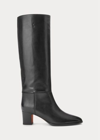 Black Women’s Ralph Lauren Tall Calfskin Boots Black Women’s Ralph Lauren Tall Calfskin Boots