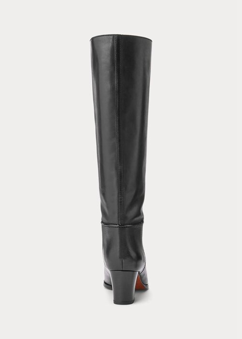 Black Women’s Ralph Lauren Tall Calfskin Boots Black Women’s Ralph Lauren Tall Calfskin Boots