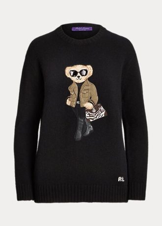 Black Women’s Ralph Lauren Utility Bear Cashmere Sweaters