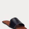 Black Women’s Ralph Lauren Vachetta Leather Sandals