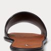 Black Women’s Ralph Lauren Vachetta Leather Sandals