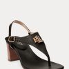 Black Women’s Ralph Lauren Westcott II Tumbled Leather Sandals Black Women’s Ralph Lauren Westcott II Tumbled Leather Sandals