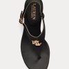 Black Women’s Ralph Lauren Westcott II Tumbled Leather Sandals Black Women’s Ralph Lauren Westcott II Tumbled Leather Sandals