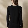 Black Women’s Ralph Lauren Wool Long-Sleeve V-Neck Sweaters