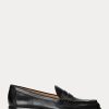 Black Women’s Ralph Lauren Wynnie Burnished Leather Loafers