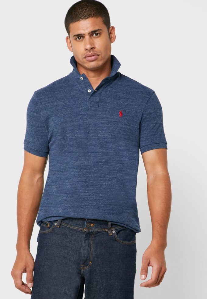 Blue Men’s Ralph Lauren Basic Mesh Polo Shirts Blue Men’s Ralph Lauren Basic Mesh Polo Shirts