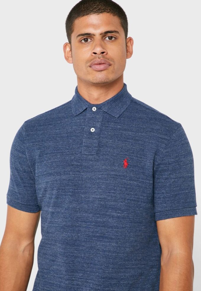 Blue Men’s Ralph Lauren Basic Mesh Polo Shirts Blue Men’s Ralph Lauren Basic Mesh Polo Shirts