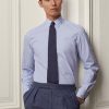 Blue Men’s Ralph Lauren Bengal-stripe Poplin French Cuff Formal Shirts