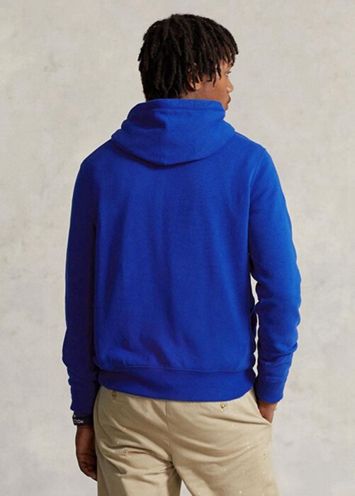 Blue Men’s Ralph Lauren Big Polo Crest Fleece Hoodie Blue Men’s Ralph Lauren Big Polo Crest Fleece Hoodie