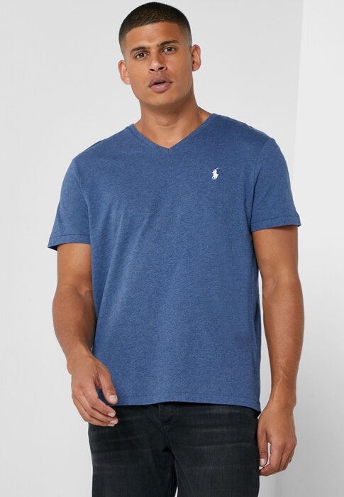 Blue Men’s Ralph Lauren Chest Logo V-Neck T Shirts Blue Men’s Ralph Lauren Chest Logo V-Neck T Shirts