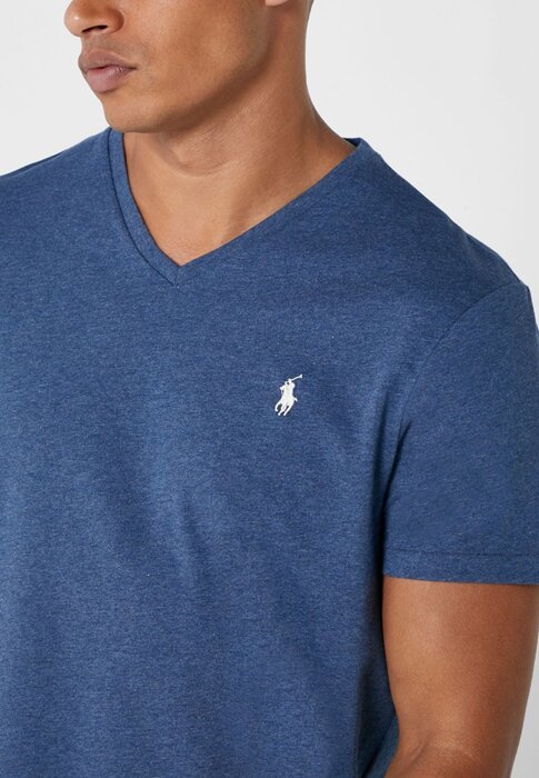 Blue Men’s Ralph Lauren Chest Logo V-Neck T Shirts Blue Men’s Ralph Lauren Chest Logo V-Neck T Shirts