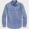 Blue Men’s Ralph Lauren Classic Fit Chino Work Shirts Blue Men’s Ralph Lauren Classic Fit Chino Work Shirts