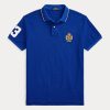 Blue Men’s Ralph Lauren Classic Fit Polo Crest Mesh Polo Shirts Blue Men’s Ralph Lauren Classic Fit Polo Crest Mesh Polo Shirts