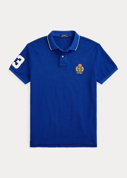 Blue Men’s Ralph Lauren Classic Fit Polo Crest Mesh Polo Shirts Blue Men’s Ralph Lauren Classic Fit Polo Crest Mesh Polo Shirts
