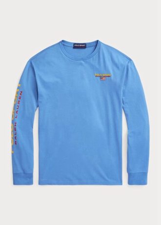 Blue Men’s Ralph Lauren Classic Fit Polo Sport Jersey T Shirts