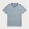 Blue Men’s Ralph Lauren Classic Fit Striped Jersey T Shirts Blue Men’s Ralph Lauren Classic Fit Striped Jersey T Shirts