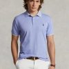 Blue Men’s Ralph Lauren Custom Slim Fit Birdseye Polo Shirts
