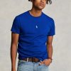 Blue Men’s Ralph Lauren Custom Slim Fit Crewneck T Shirts Blue Men’s Ralph Lauren Custom Slim Fit Crewneck T Shirts