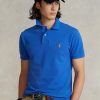 Blue Men’s Ralph Lauren Custom Slim Fit Mesh Polo Shirts Blue Men’s Ralph Lauren Custom Slim Fit Mesh Polo Shirts