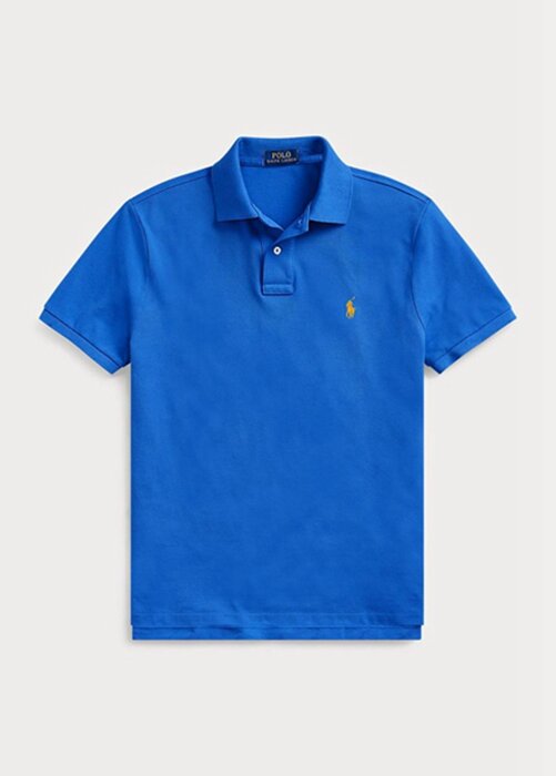 Blue Men’s Ralph Lauren Custom Slim Fit Mesh Polo Shirts Blue Men’s Ralph Lauren Custom Slim Fit Mesh Polo Shirts