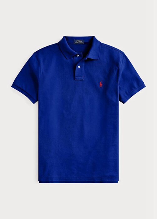 Blue Men’s Ralph Lauren Custom Slim Fit Mesh Polo Shirts Blue Men’s Ralph Lauren Custom Slim Fit Mesh Polo Shirts
