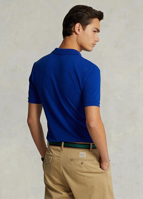 Blue Men’s Ralph Lauren Custom Slim Fit Mesh Polo Shirts Blue Men’s Ralph Lauren Custom Slim Fit Mesh Polo Shirts