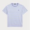 Blue Men’s Ralph Lauren Custom Slim Fit Striped Jersey T Shirts