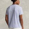 Blue Men’s Ralph Lauren Custom Slim Fit Striped Jersey T Shirts