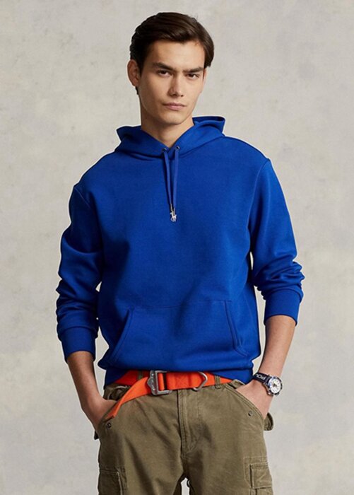 Blue Men’s Ralph Lauren Double-knit Hoodie Blue Men’s Ralph Lauren Double-knit Hoodie