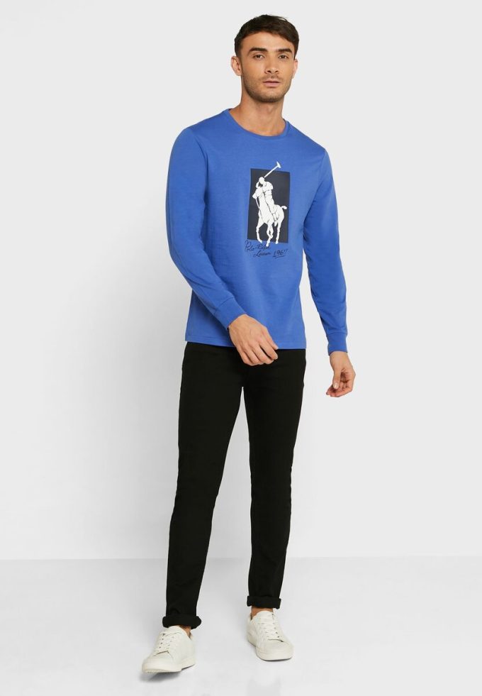 Blue Men’s Ralph Lauren Graphic Crew Neck T Shirts