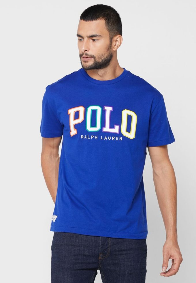 Blue Men’s Ralph Lauren Logo Crew Neck T Shirts
