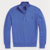 Blue Men’s Ralph Lauren Mesh-knit Cotton Quarter-zip Jumper  Sweaters