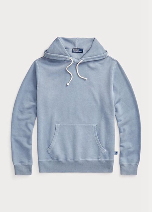 Blue Men’s Ralph Lauren Organic Cotton Fleece Hoodie Blue Men’s Ralph Lauren Organic Cotton Fleece Hoodie
