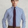 Blue Men’s Ralph Lauren Regent Custom Fit Striped Poplin Formal Shirts