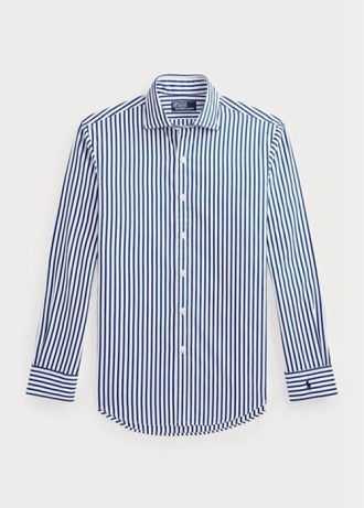 Blue Men’s Ralph Lauren Regent Custom Fit Striped Poplin Formal Shirts