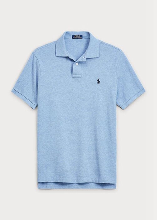 Blue Men’s Ralph Lauren Slim Fit Mesh Polo Shirts Blue Men’s Ralph Lauren Slim Fit Mesh Polo Shirts
