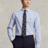 Blue Men’s Ralph Lauren Slim Fit Striped Poplin Formal Shirts Blue Men’s Ralph Lauren Slim Fit Striped Poplin Formal Shirts