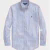 Blue Men’s Ralph Lauren Slim Fit Striped Poplin Formal Shirts