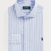 Blue Men’s Ralph Lauren Slim Fit Striped Poplin Formal Shirts Blue Men’s Ralph Lauren Slim Fit Striped Poplin Formal Shirts