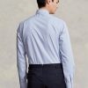 Blue Men’s Ralph Lauren Slim Fit Striped Poplin Formal Shirts Blue Men’s Ralph Lauren Slim Fit Striped Poplin Formal Shirts