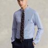 Blue Men’s Ralph Lauren Slim Fit Striped Stretch Poplin Formal Shirts