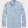 Blue Men’s Ralph Lauren Slim Fit Striped Stretch Poplin Formal Shirts