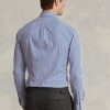 Blue Men’s Ralph Lauren Slim Fit Striped Stretch Poplin Formal Shirts