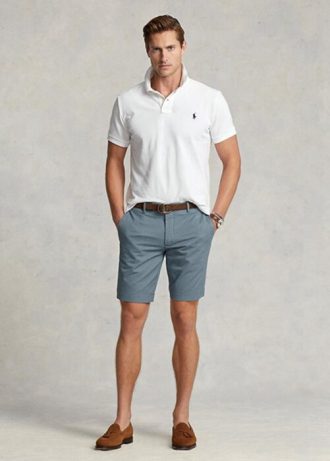 Blue Men’s Ralph Lauren Stretch Slim Fit Chino  Shorts