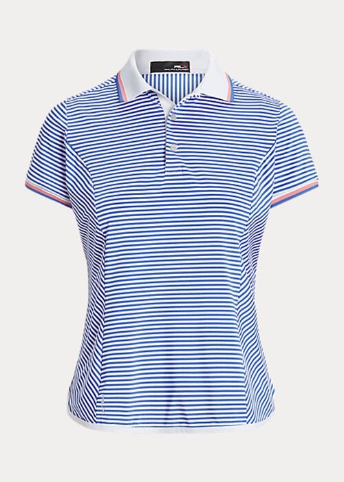 Blue / White Women’s Ralph Lauren Striped Jersey Polo Shirts Blue / White Women’s Ralph Lauren Striped Jersey Polo Shirts