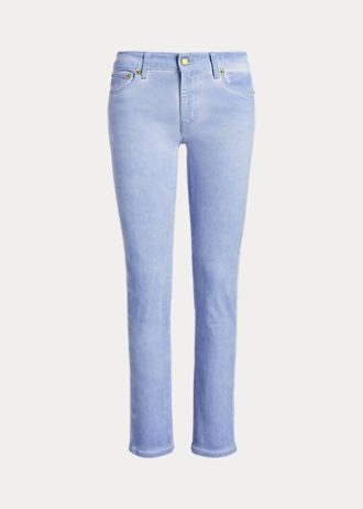 Blue Women’s Ralph Lauren Coated Mid-Rise Straight Ankle Jeans