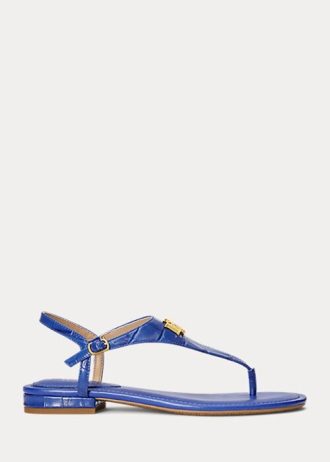 Blue Women’s Ralph Lauren Ellington Embossed Leather Sandals Blue Women’s Ralph Lauren Ellington Embossed Leather Sandals