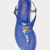 Blue Women’s Ralph Lauren Ellington Embossed Leather Sandals