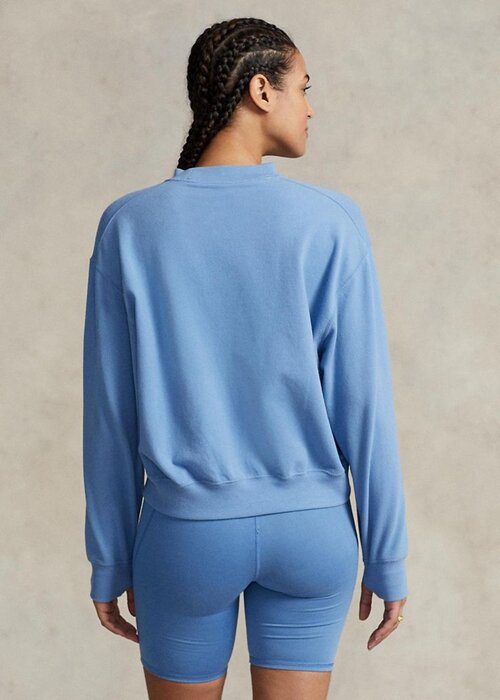 Blue Women’s Ralph Lauren Fleece Crewneck Sweatshirts Blue Women’s Ralph Lauren Fleece Crewneck Sweatshirts