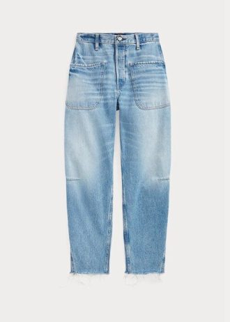 Blue Women’s Ralph Lauren High-rise Tapered Fit Jeans